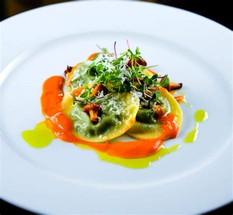 Herb Ravioli with Chanterelles - Gourmet Fine Dining Recipe