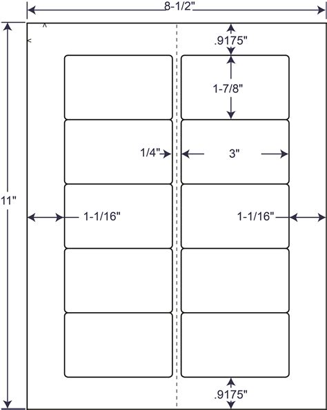 3" x 1-7/8" Laser/Inkjet VHS Tape Face Labels (250 Sheets ...