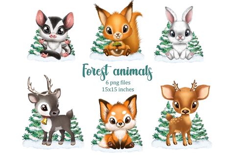 Forest Animals Clipart, Baby Animals Graphic by SArtPrint · Creative ...