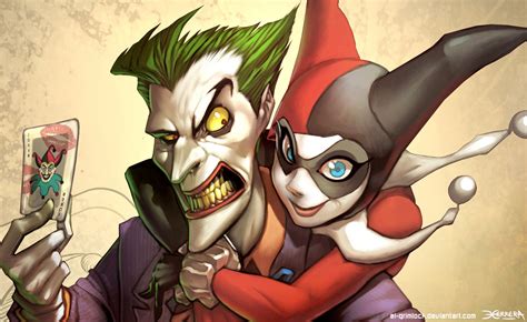 Wallpaper : illustration, anime, Joker, cartoon, DC Comics, Harley ...