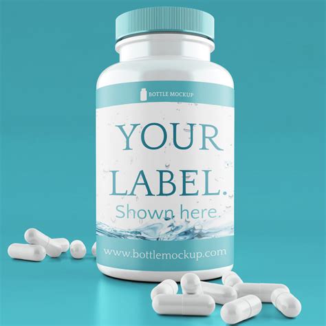 Premium supplement pill bottle mockup 007 - BOTTLE MOCKUP