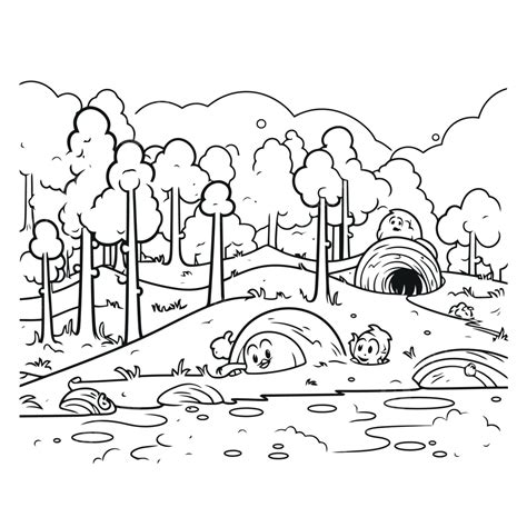 The Forest Coloring Page Fresh Print Coloring Page Of Forest Outline ...