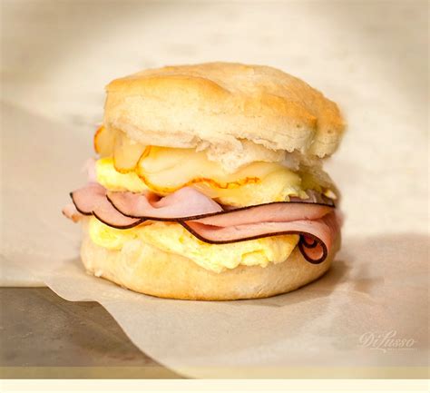 Ham, Egg & Cheese Breakfast Biscuits - Di Lusso Deli