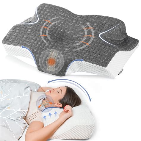 Buy Elviros Cervical Contour Memory Foam Pillow for Neck Pain Shoulder ...