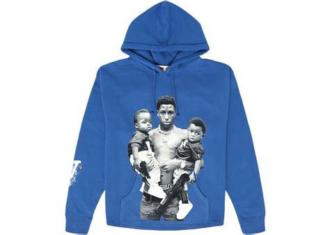 YoungBoy NBA x Vlone Kacey Talk Hoodie Blue - FW20