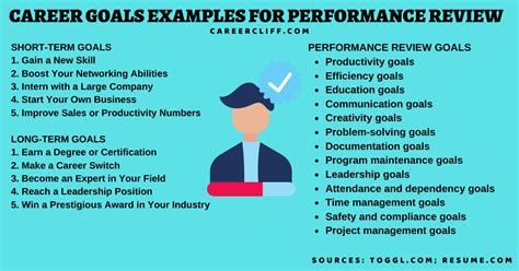 16 Career Goals and Examples for Performance Review - CareerCliff