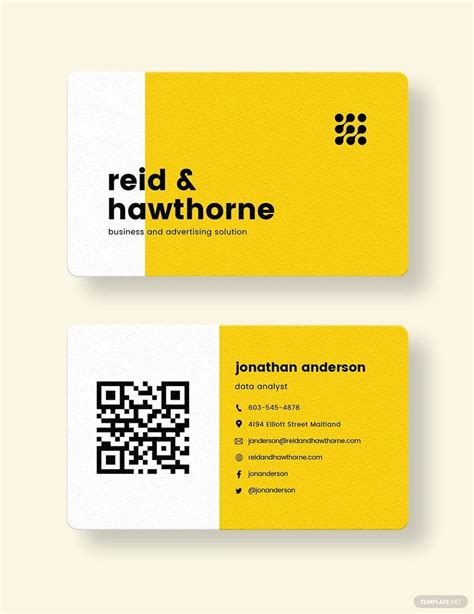 QR Code Business Card Template in PSD, Publisher, Pages, Illustrator ...