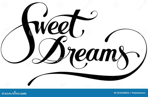 Sweet Dreams - Custom Calligraphy Text Stock Vector - Illustration of ...