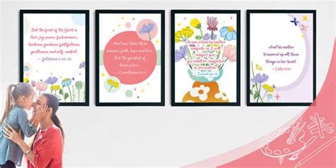 Mother’s Day Bible Verses Posters Pack | Twinkl Art Gallery