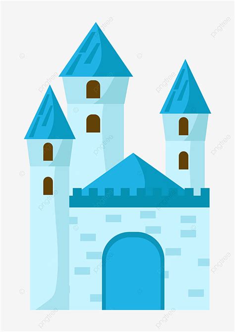 Simple Castle Clipart Transparent PNG Hd, Simple Light Blue Castle ...