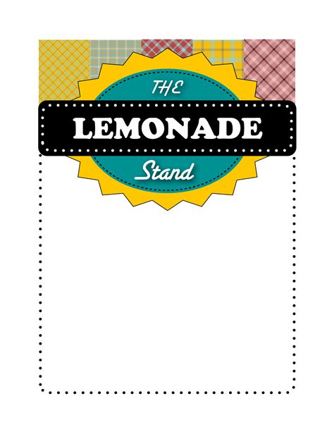 DIY Printable Lemonade Stand Banner & Menu