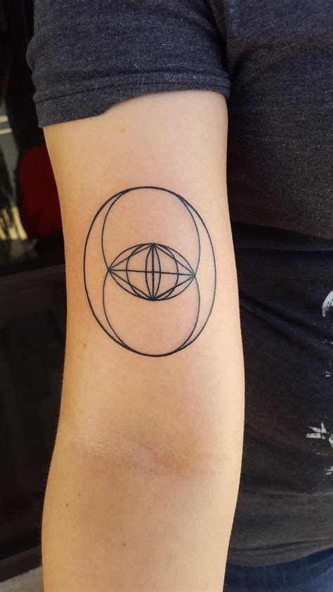 Vesica Piscis tattoo I made. Sam Ramsey instagram @2.can.sam Geometry ...