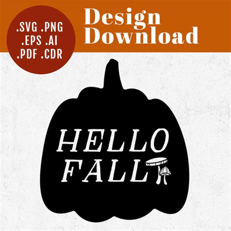 Fall Pumpkin SVG Design Instant Download