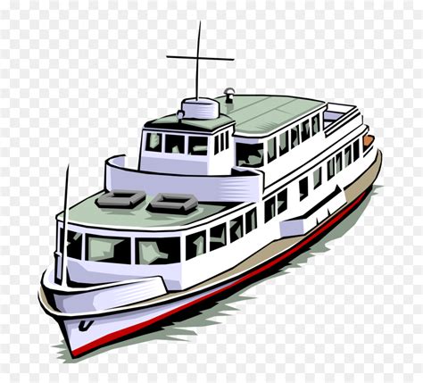 Ferry Boat Black And White Clipart