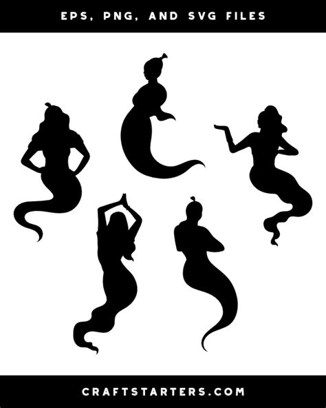 Female Genie Silhouette Clip Art