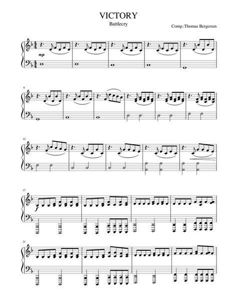 Victory - Two Step From Hell Sheet music for Piano (Solo) | Musescore.com