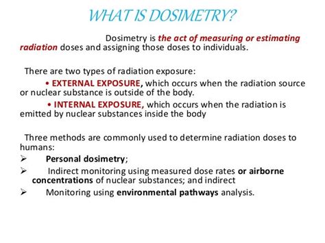 RADIATION DOSIMETRY