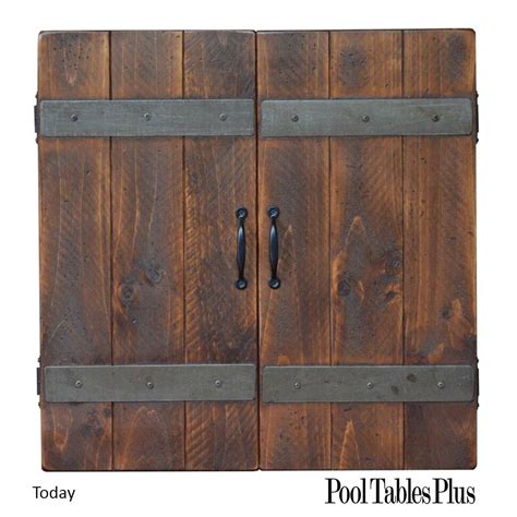 Rustic Barn Door Dart Cabinet