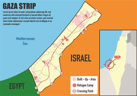 Gaza Map Infographic 153355 Vector Art at Vecteezy