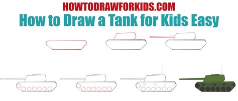 How to Draw a Tank Easy for Kids