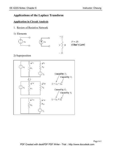 Applications of the Laplace Transform