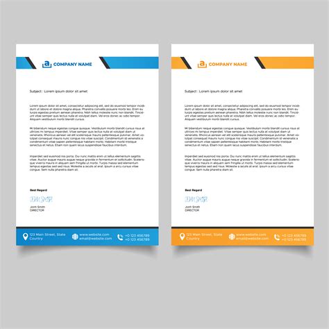 Modern Professional Letterhead Template 830624 Vector Art at Vecteezy