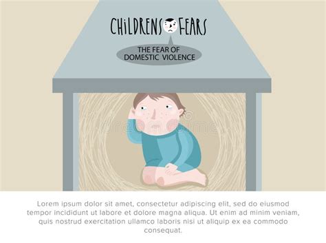 Children S Fears. Vector Illustration. Stock Vector - Illustration of ...