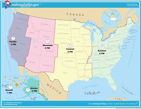 Printable Us Time Zone Map With States