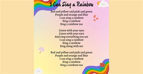 I Can Sing a Rainbow Printable Lyrics, Origins, and Video