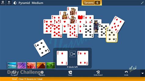 Microsoft Solitaire Collection - Pyramid [Medium] | May 1st 2020: Clear ...