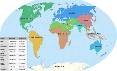 World Map With Continents