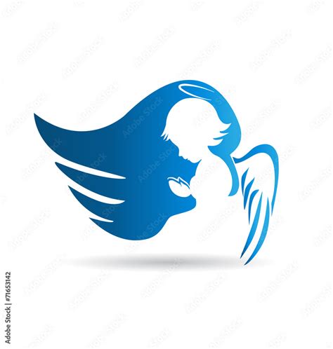 Angel logo vector design Stock Vector | Adobe Stock