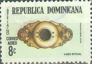 Stamp: Taino artifacts (Dominican Republic(Taino artifacts) Mi:DO 997 ...