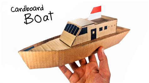 Homemade Cardboard Boat | How To Make Boat With Cardboard - YouTube