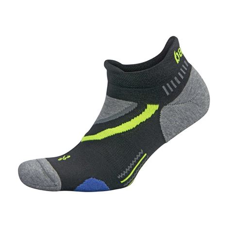 Ultraglide No Show Mens Cushioned Running Socks Black/Charcoal ...