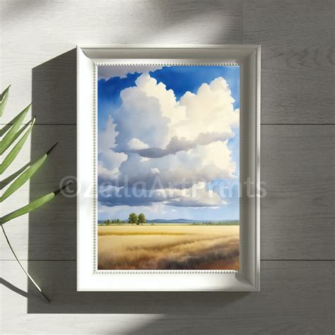 Prairie Landscape Wall Art, Printable Prairie Painting, Big Sky ...