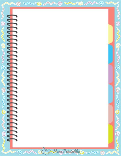 Printable Notebook Page Border