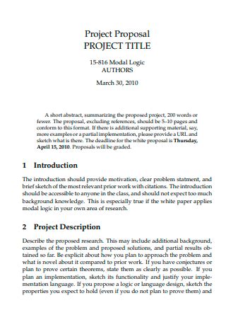 18+ SAMPLE Title Project Proposal in PDF