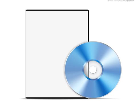 Blank white case with DVD, PSD web template | PSDgraphics