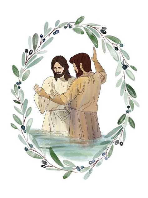 Lds Jesus Baptism Clipart