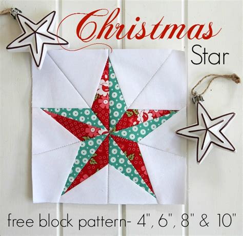 Christmas Star- Free Quilt Block Pattern - Threadbare Creations