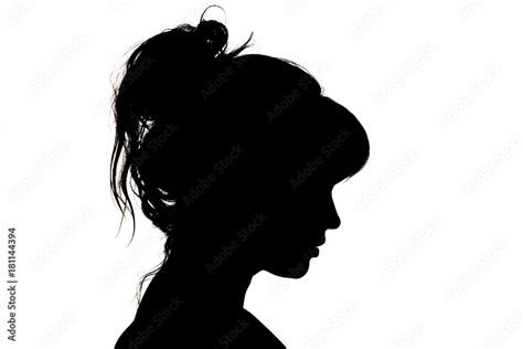 silhouette of beautiful profile of female head concept beauty and ...