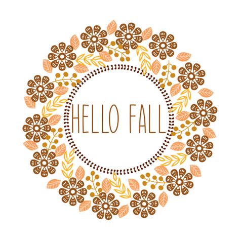 Fall Digital Art Wreath Hello