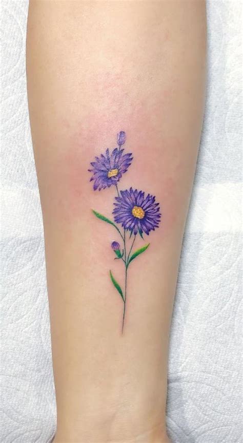 50 Meaningful Aster Tattoos, Designs & Ideas - Tattoo Me Now