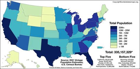 US Population Map | Population Map Of United States