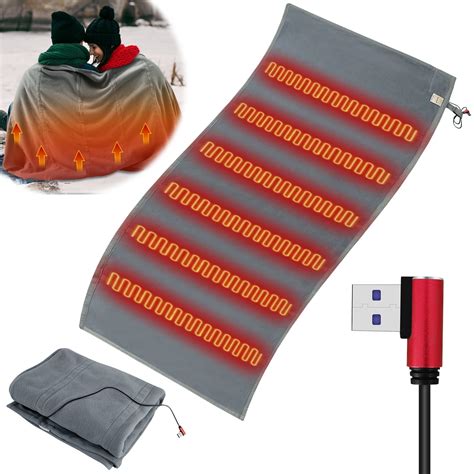 Heated Blanket Battery Operated Portable - USB Electric Throw Blanket ...