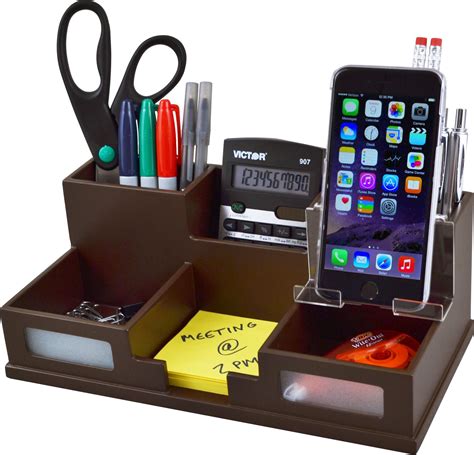 Midnight Black Desk Organizer with Smart Phone Holder | Ordnung auf dem ...