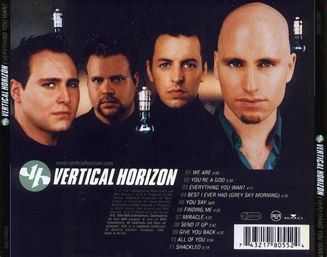 Vertical Horizon ...Everything you want | Vertical horizon, Musician, Music