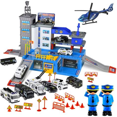 Police Car Toys for Boys - Matchbox Cars Playsets - Parking Lot Car ...