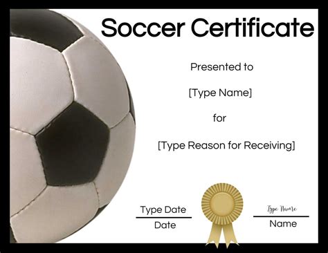 Soccer Award Certificate Templates Free